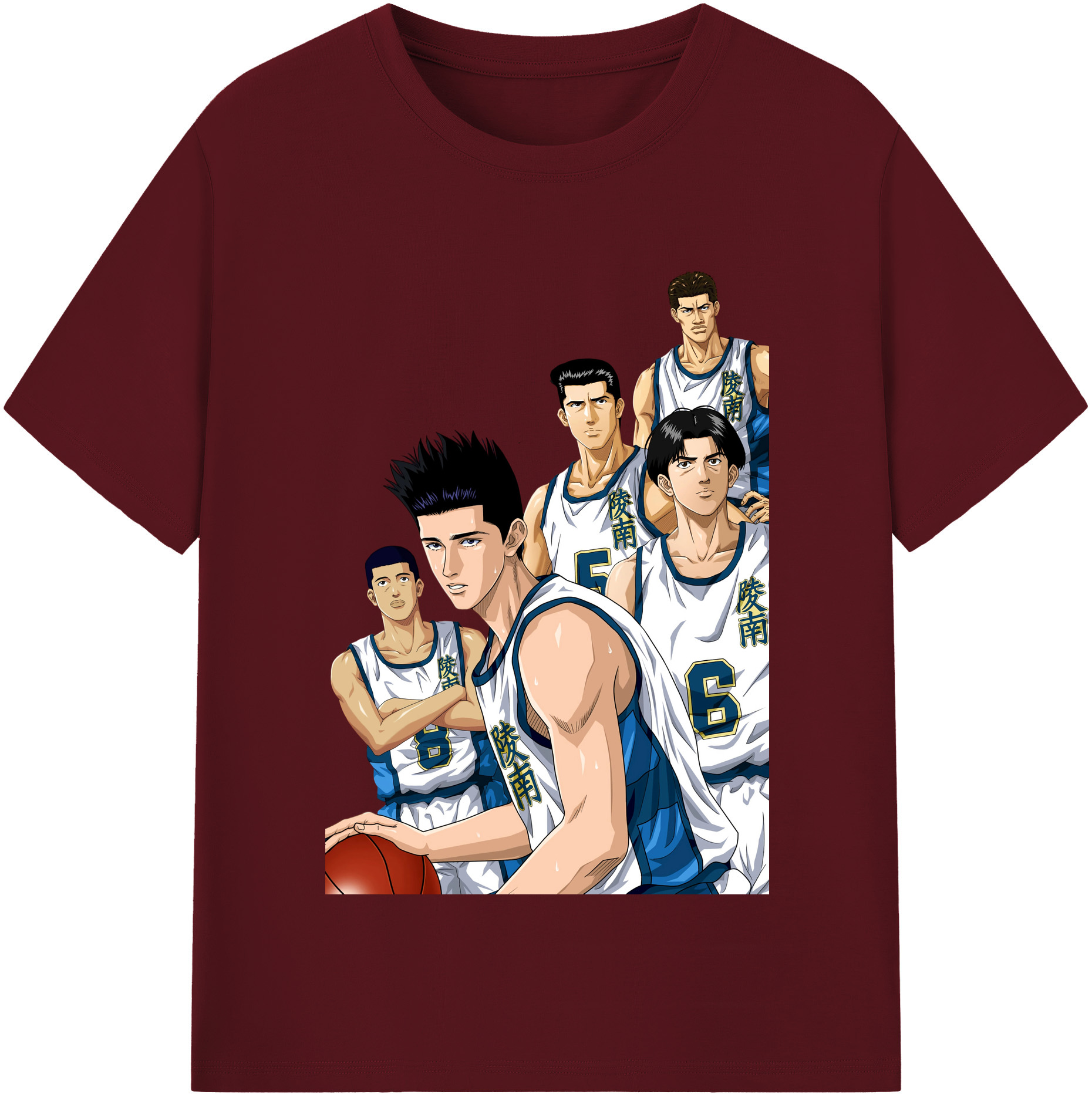 SLAM DUNK／スラムダンク 綿100％半袖Tシャツ（フロントプリント）